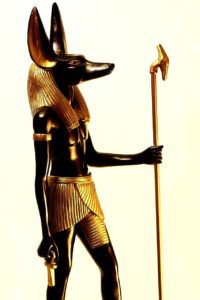 A statue of Anubis god of death