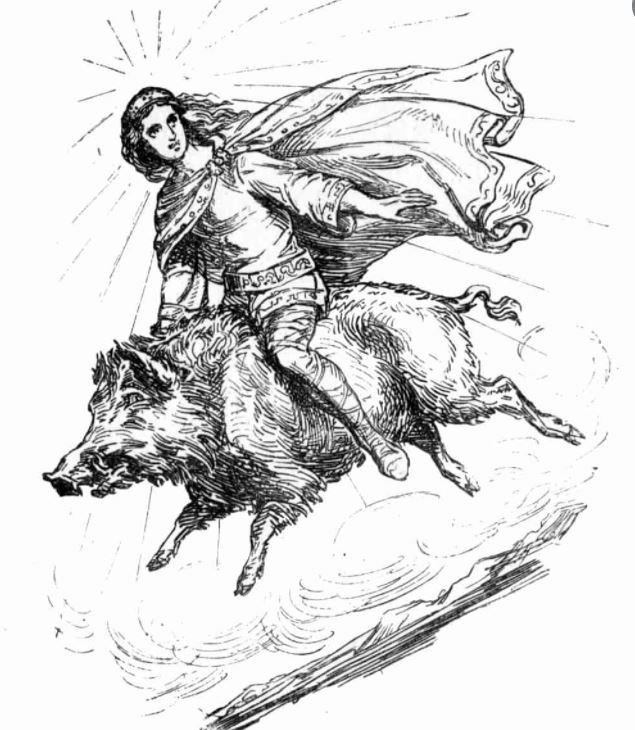 Freyr with his golden boar