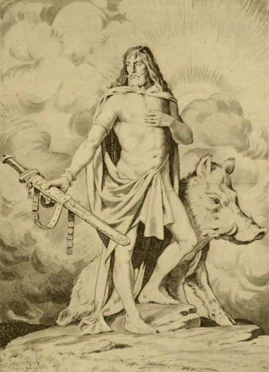 Norse god Freyr representation