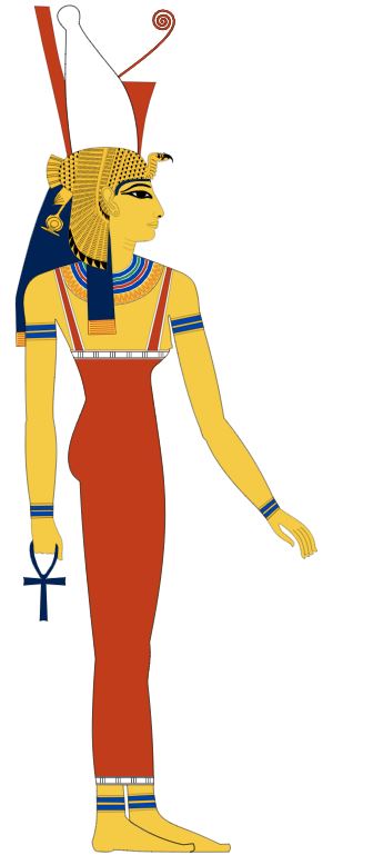 a representation of the egyptian goddess Mut