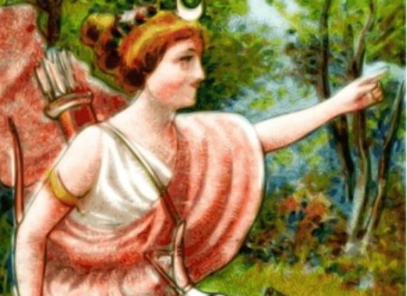 The Roman Goddess Diana of the Hunt and the Moon