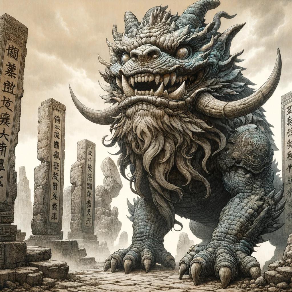 Mythical chinese beast